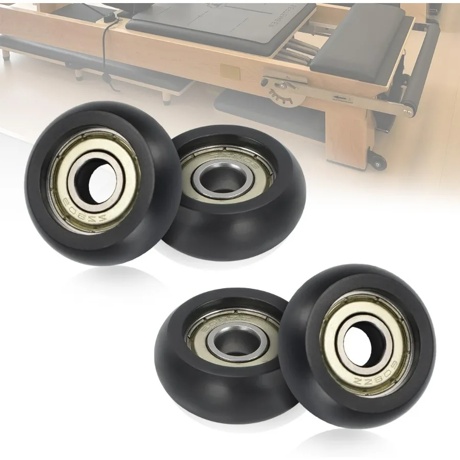 

Сменные роликовые колеса для аэроплита-реформера, набор из 4 шт., простая установка, плавная и тихая направляющая, черная