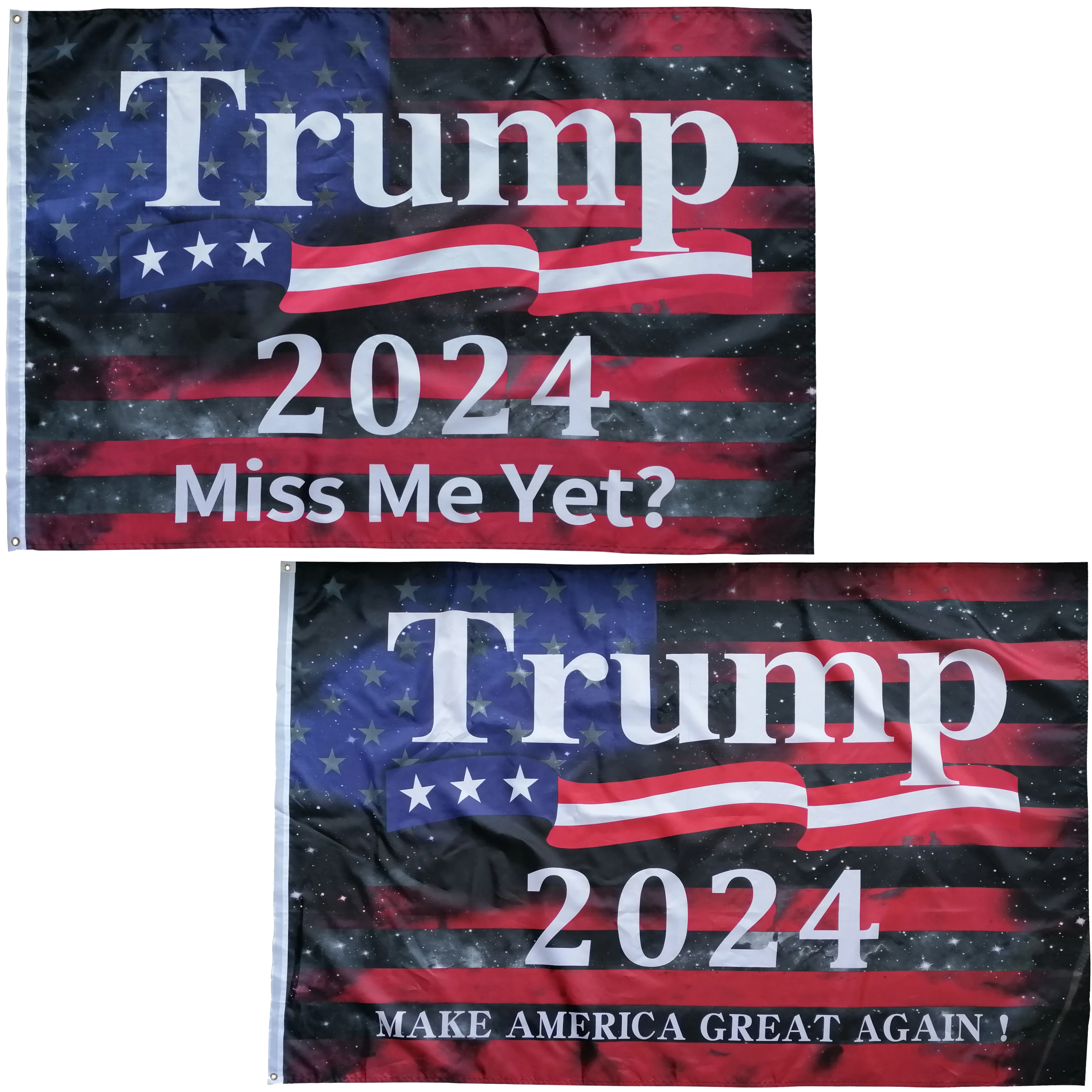 

Free Shipping Polyester Trump Flag Double Sides Printed Miss Me Yet Flag Donald Make America Great