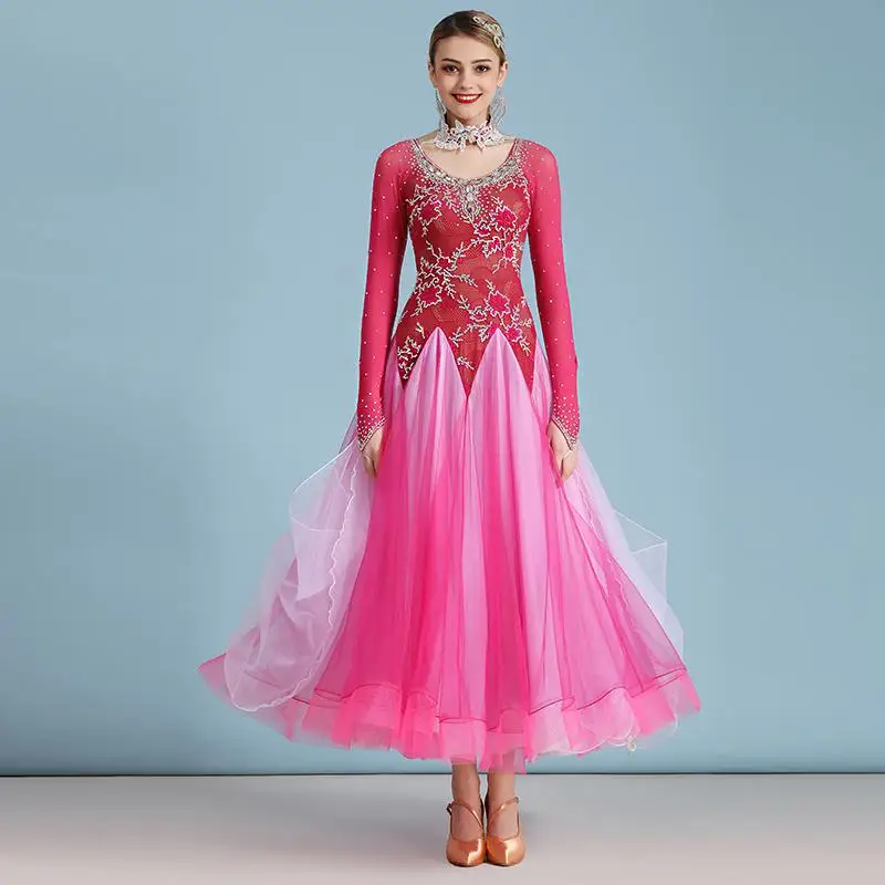 2025 vestido moderno feminino novo salão de baile latino cha-cha vestido quadrado desempenho robe femme drag queen vestido