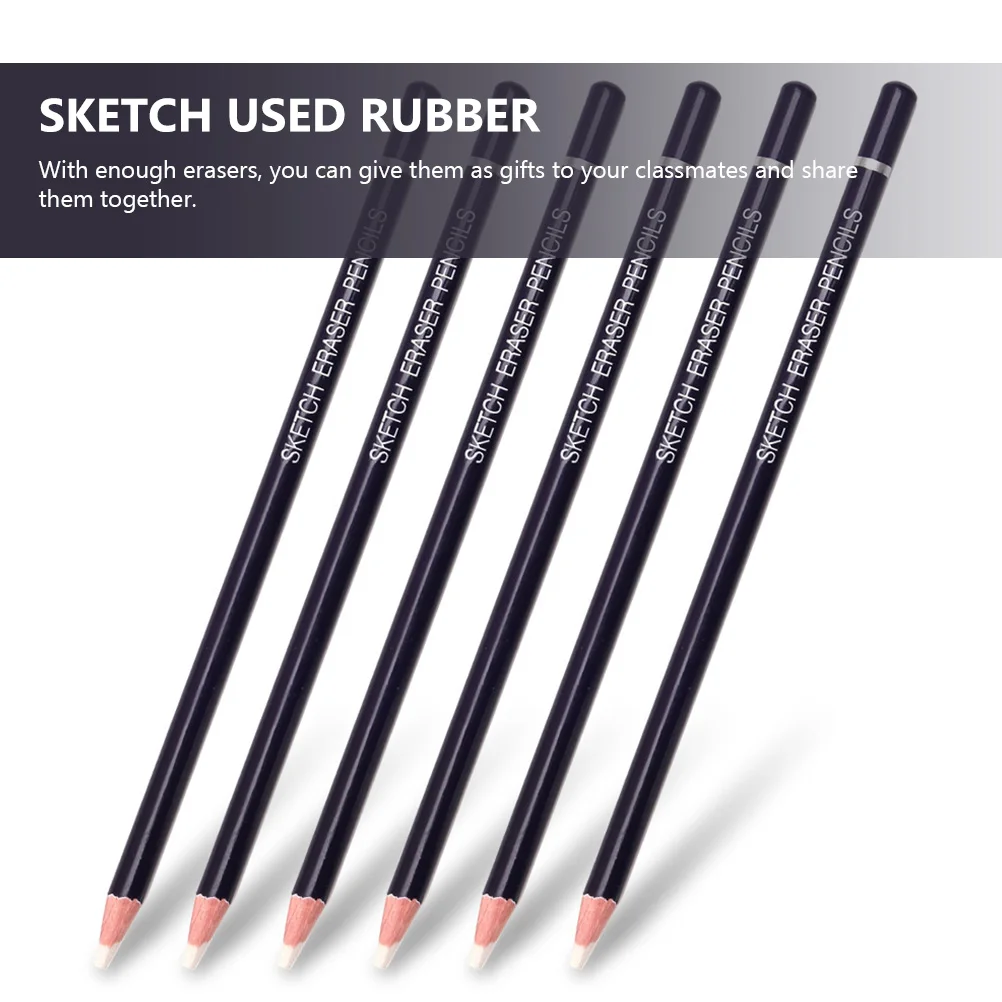 6 Pcs Mechanical Pencils Sketch Student Supplies Small Rubber Painting Erasers Type