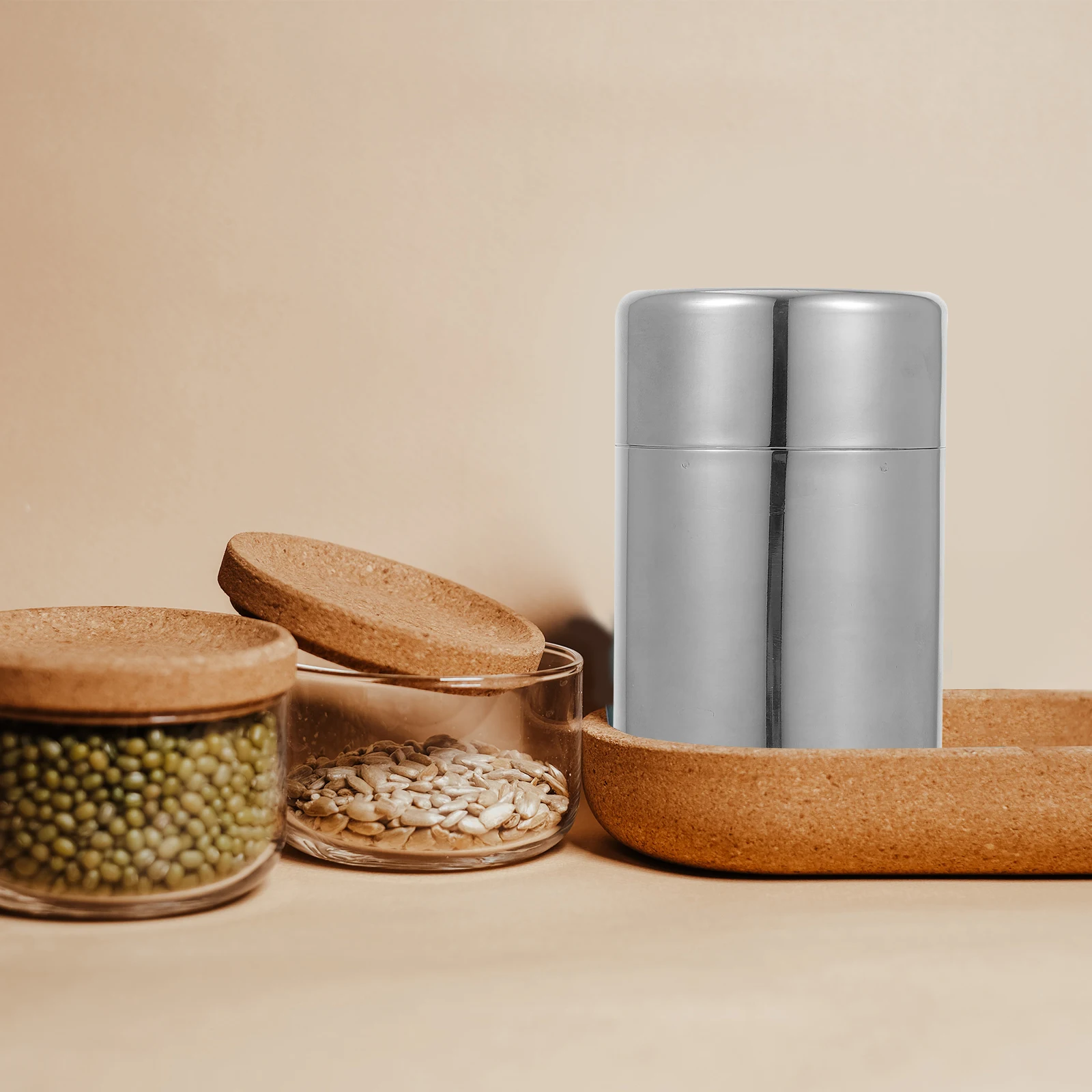 

Stainless Steel Airtight Tea Canister Container For Coffee Storage Home Kitchen Metal Jars Boxes Leaf Jar Packaging
