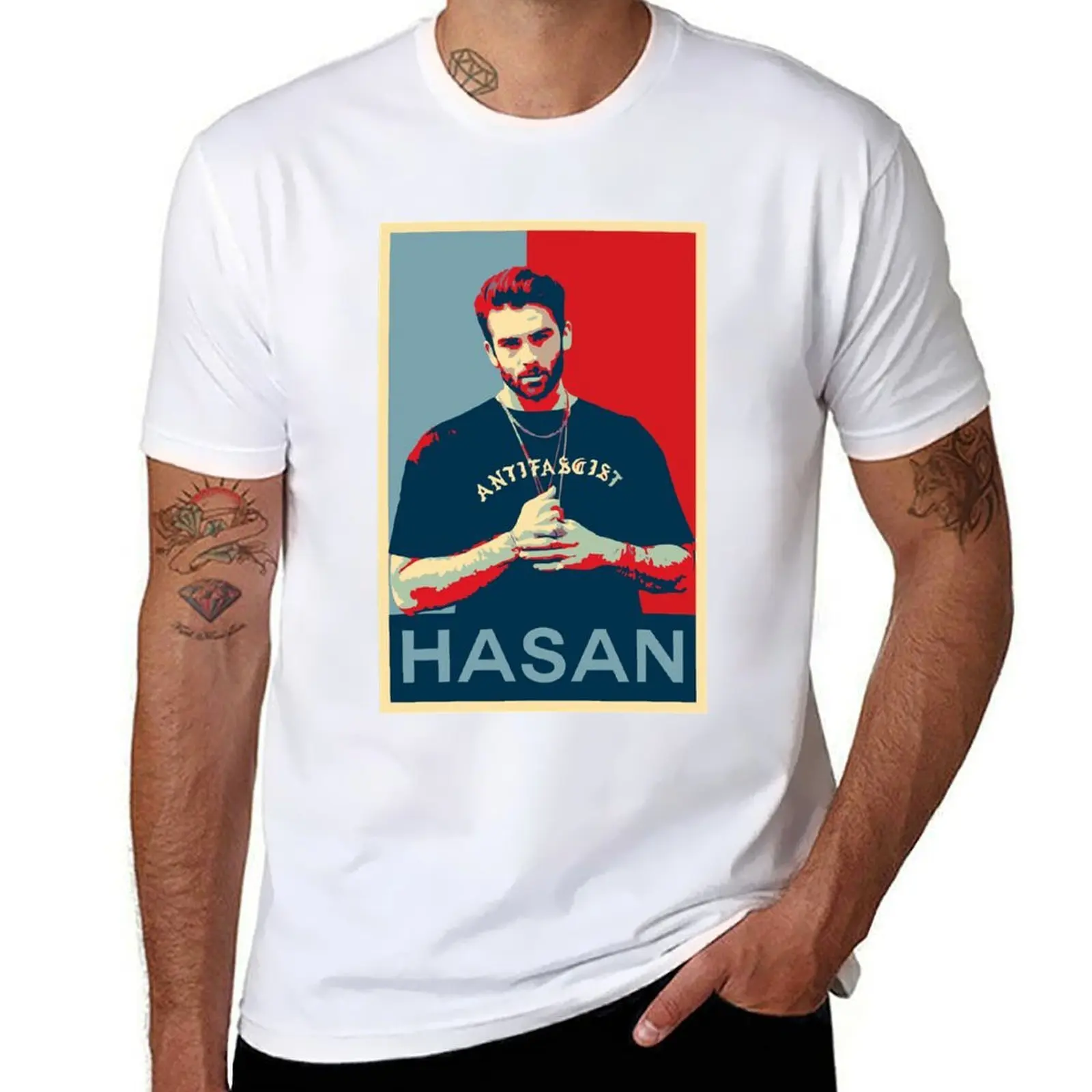 Vintage Hasan Piker Twitch Streamer Awesome Game T-Shirt t shirt men 100% cotton luxury brand man t shirt summer T-Shirt
