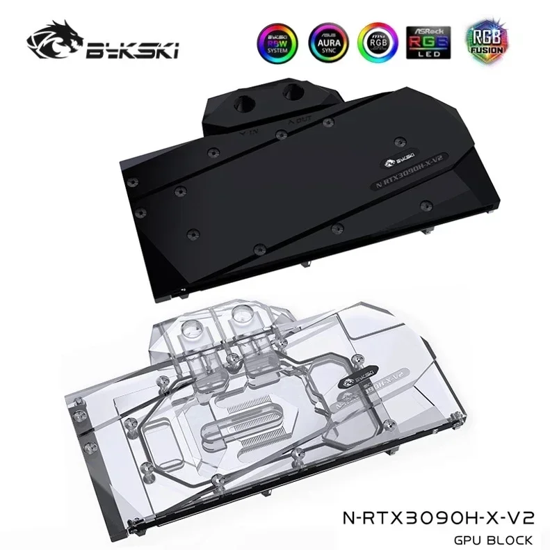 

Bykski GPU Water Block para Galaxy Palit KFA2, Maxsun, Leadtek, RTX3080, 3090, placa gráfica do radiador, VGA Watercooler