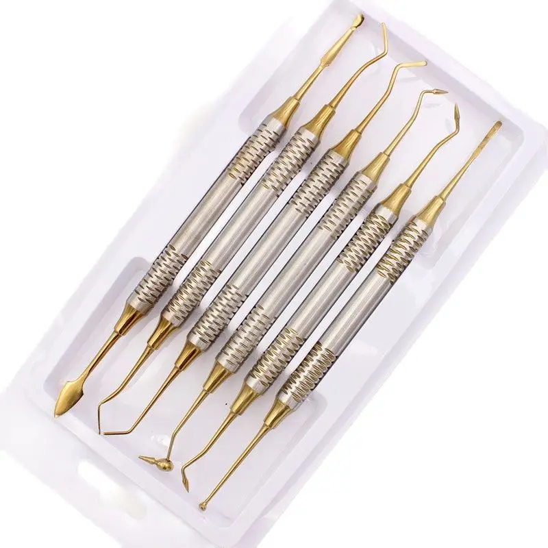 Dental Composite Resin Filling Tools Dental Cement Powder Filling Instrument Dentist Double-Head Restoration Instrument Tools