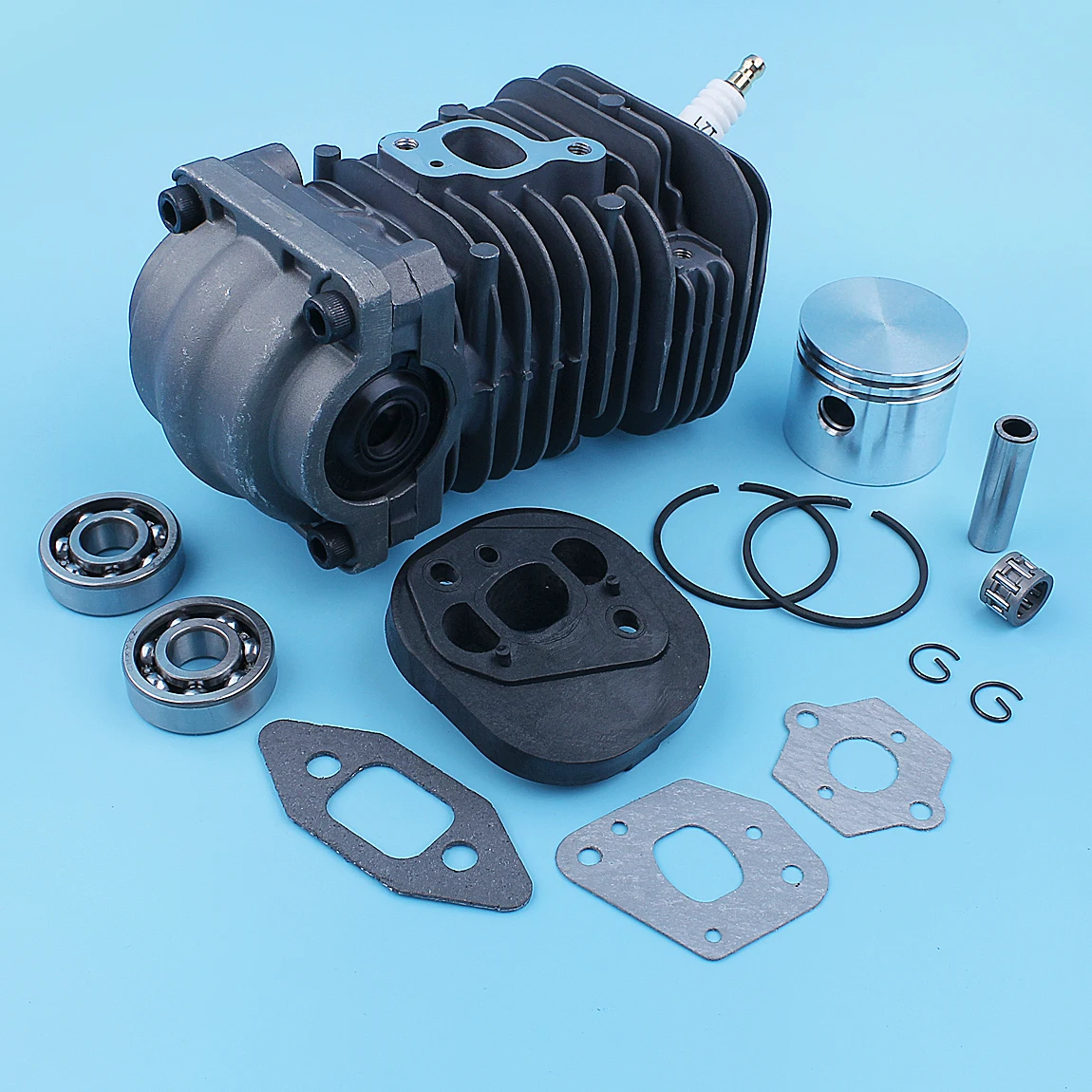 Imagem -05 - Nikasil Cilindro Pistão Manivela Rolamento Vedação Kit Junta para Poulan Pp220 Pp221 Pp260 1950 2150 2250 2450 2550 Sm4018 Motosserra 41 mm