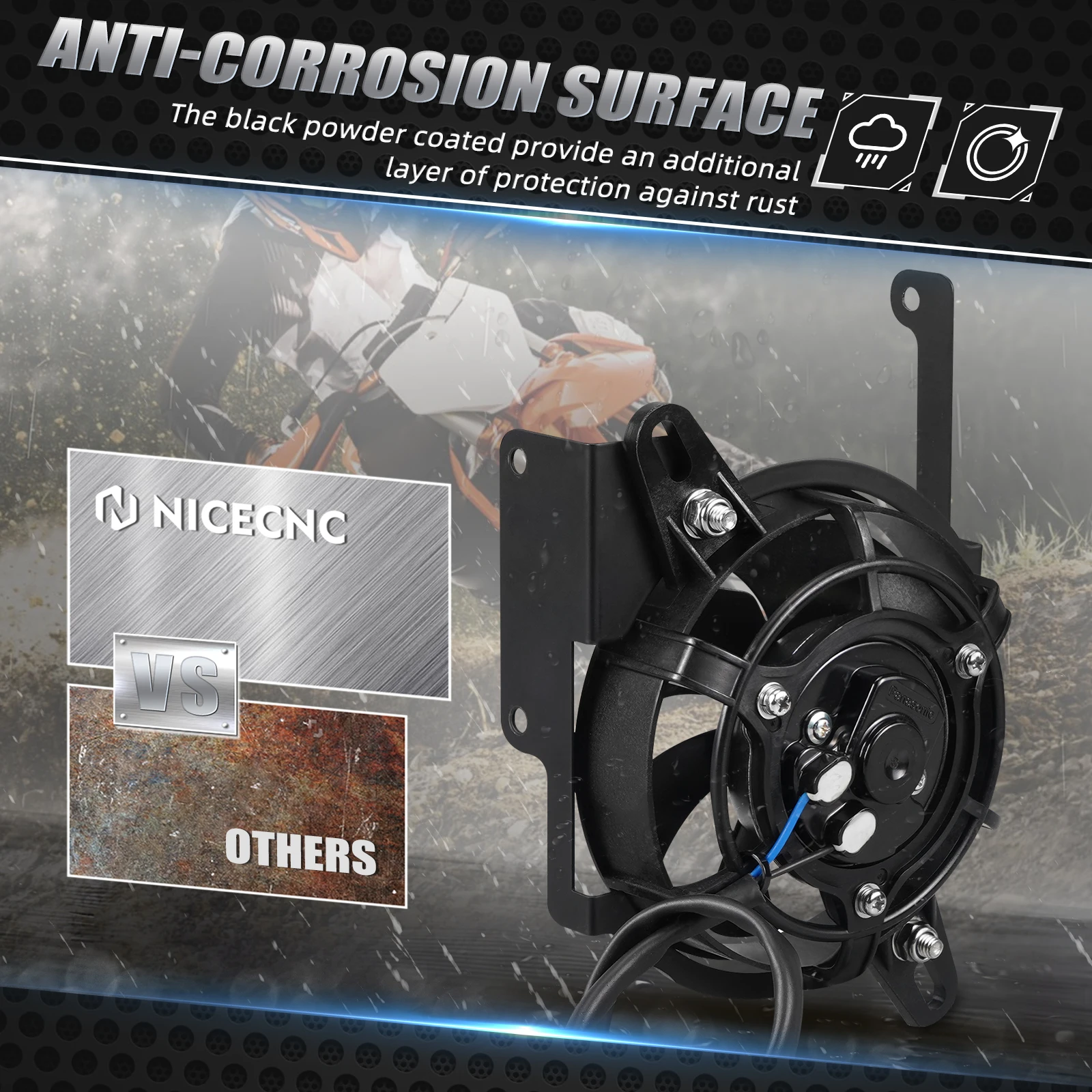 Para 2025 2024 GasGas EC 300 EC 250 Kit de soporte de ventilador de refrigeración de radiador EC EX MC 125 250 300 250F 350F 450F ECF ES 350 500 EW500F