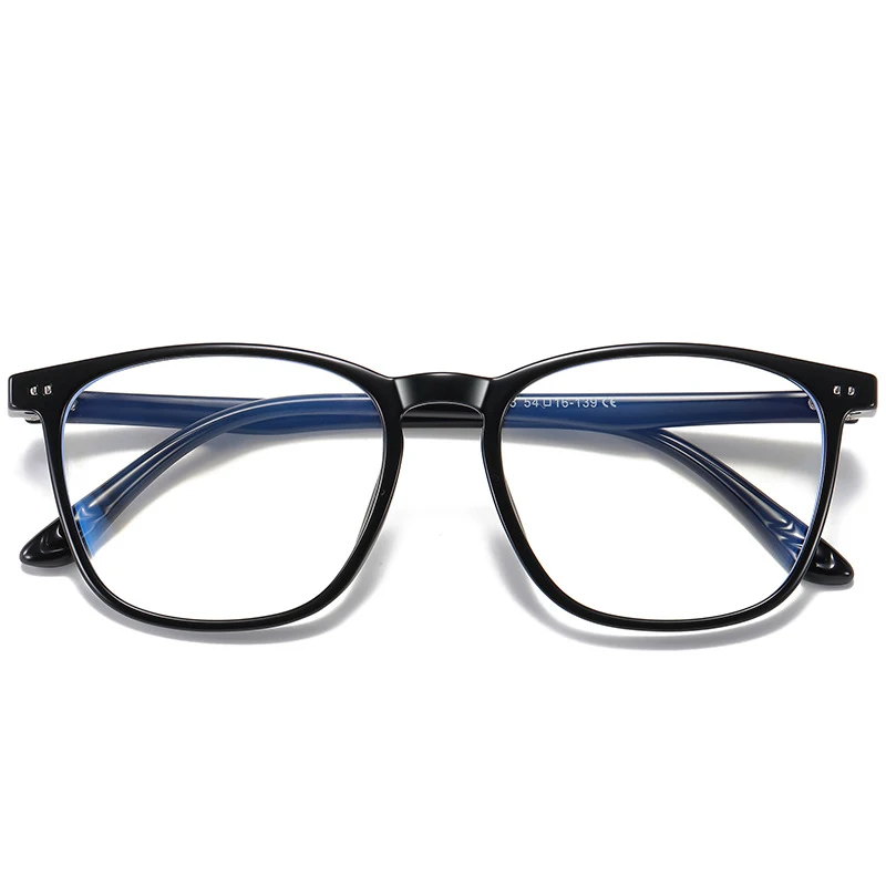 Óculos quadrados tr90 anti-luz azul para homens e mulheres, óculos de bloqueio de raios azuis para computador, armações de vidro para miopia f2003