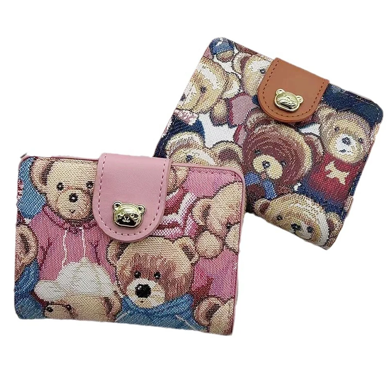 Fashion Cute Little Bear Shape Women\'s Wallets Trend Zero Wallet Zipper Multi-card Bit Purse