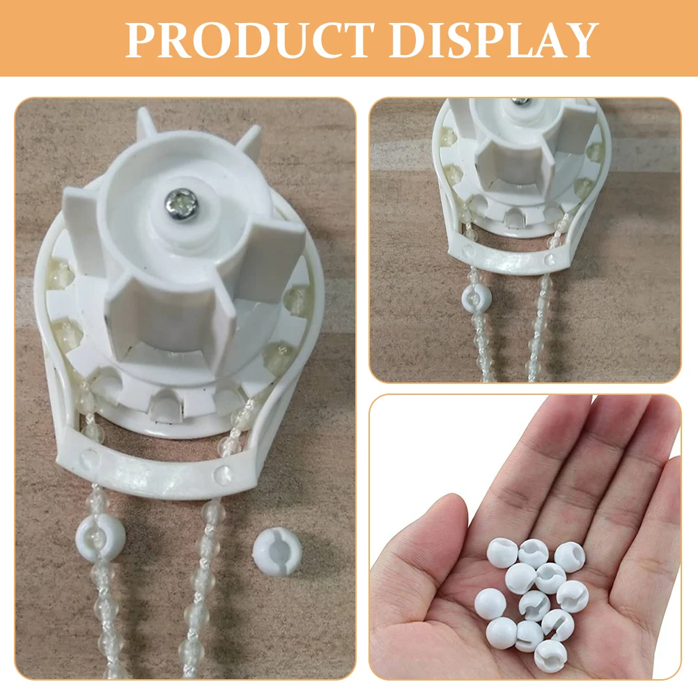

12Pcs Bead Chain Crimp Stops Clear Chain Window Positioners Roller Shutter Stopper Replacement Roller Accessories