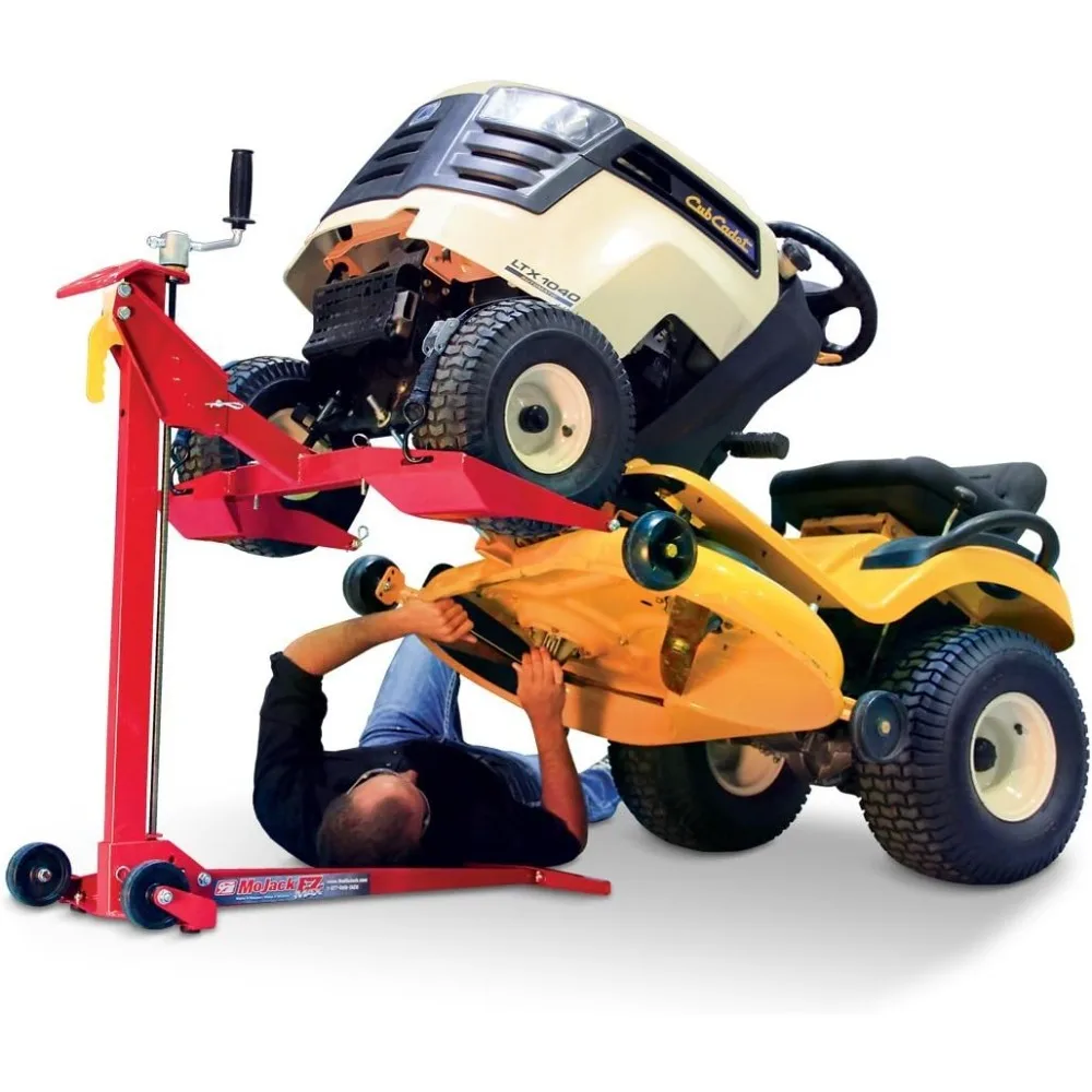 EZ Max - Riding Lawn Mower Lift, 450lb Lifting Capacity, Fits Most Residential & ZTR Mowers, Space-Saving Folding