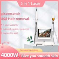 Professional IPL+ OPT 3 Wavelengths 808nm Diode Laser Hair Removal Picosecond Tattoo Removal Machine Permanent Painless  women