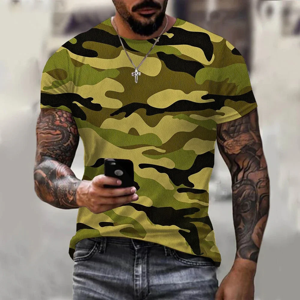 Summer New Hot Fashion German Army Veteran Camouflage T Shirt Men\'s Soldiers Battle Top T Shirt 3D Military Forest Camouflage Pr