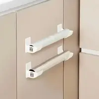 Wall Mounted Organizer No Hole Storage Tray Kitchen Shelf Cling Film Trash Bag Organizer Cabinet Refrigerator Side Storage Shelf - Image 2