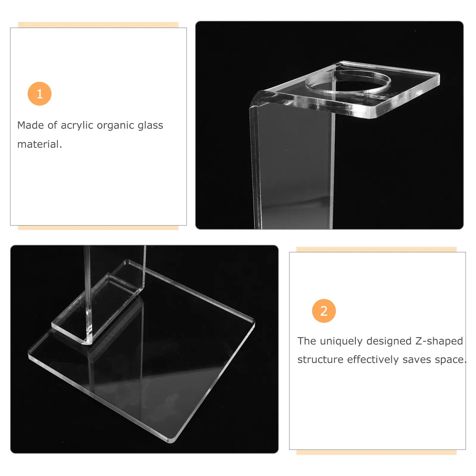 Clear Acrylic Syringe Stand Vertical Storage Rack for 50Ml Syringes Compact Countertop Organizer Lab Feeding Tubes Management
