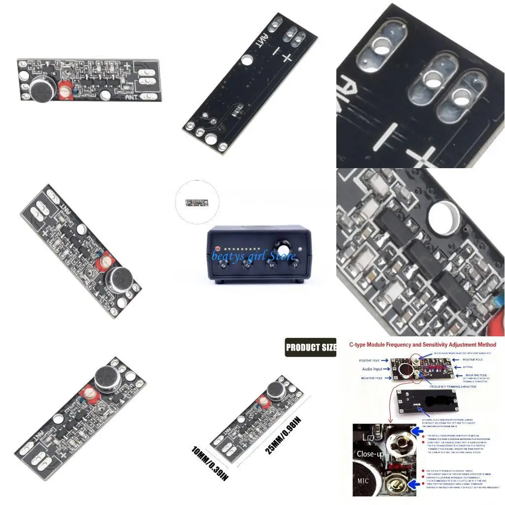 

Частотная плата беспроводного микрофона C7AB, мощность передачи 150 мВт, четкое вещание