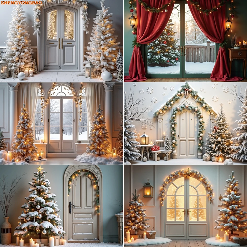 

Christmas 2024 Photography Backdrop Room Xmas Tree New Year Photozone Background Children Studio Photozone Accessories