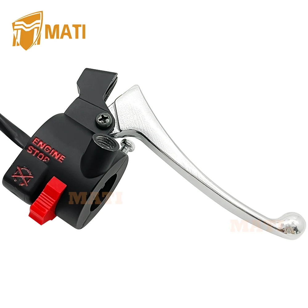 M MATI Right Start Stop Kill Switch & Brake Lever for Honda CRF50 CRF50F 2004-2023 35130-GEL-D61 35130-GEL-A01 53175-GR2-010