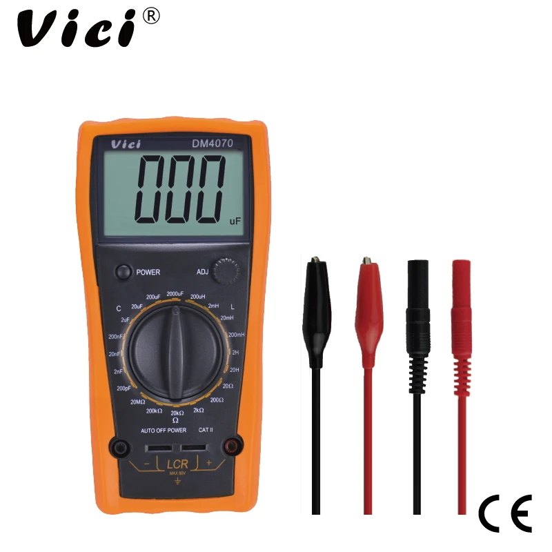 Brand Digital Bridge LCR Meter Precise 20H Inductance 2000uF Capacitance Ohm Resistance Tester Self-discharge R C LCD Multimeter