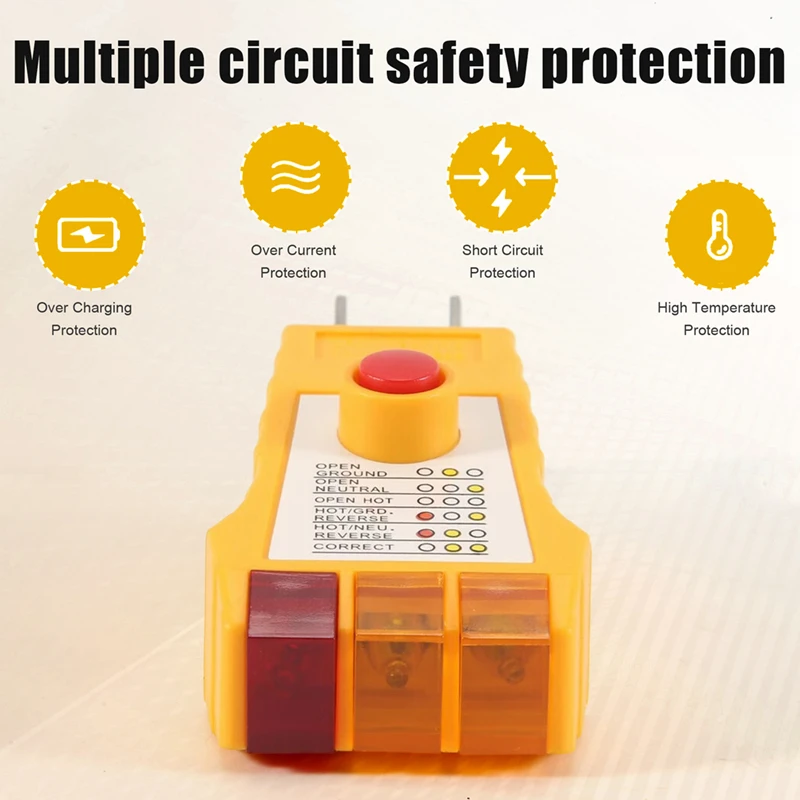

Outlet Tester For Grounding Products, Outlet Tester With GFCI, Electrical Receptacle Tester, Plug Tester,Usplug