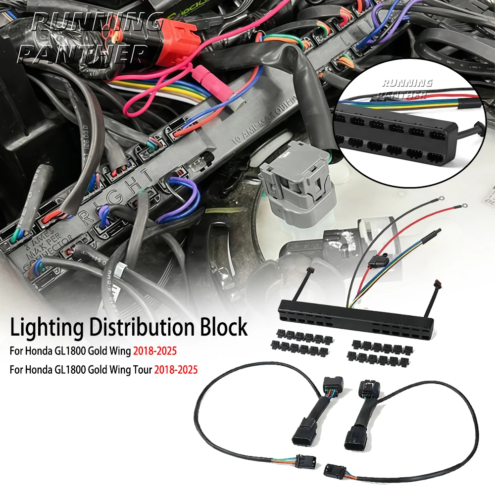 New Motorcycle Plug-N-Play Lighting Distribution Block Cover FOR GL1800 Gold Wing GL1800 Gold Wing Tour 2018-2025 2024