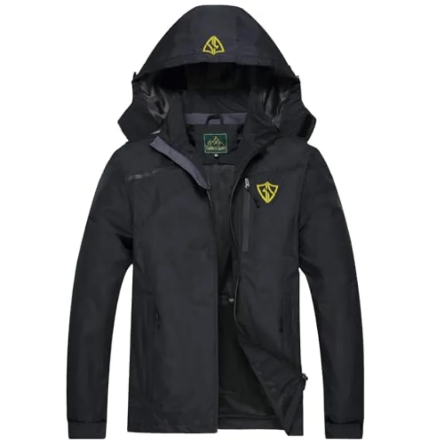 Mens Windproof Jacket Waterproof Lightweight Mountain Sport Jacket for Men Hooded Windbreaker Raincoat