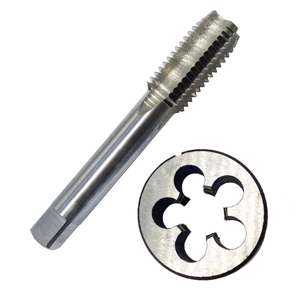 HUAZHICHUN 1PC 13/16-20UNF Tap + 1PC 13/16-20UN Die,  HSS Tap and Die Set Right Hand Tap