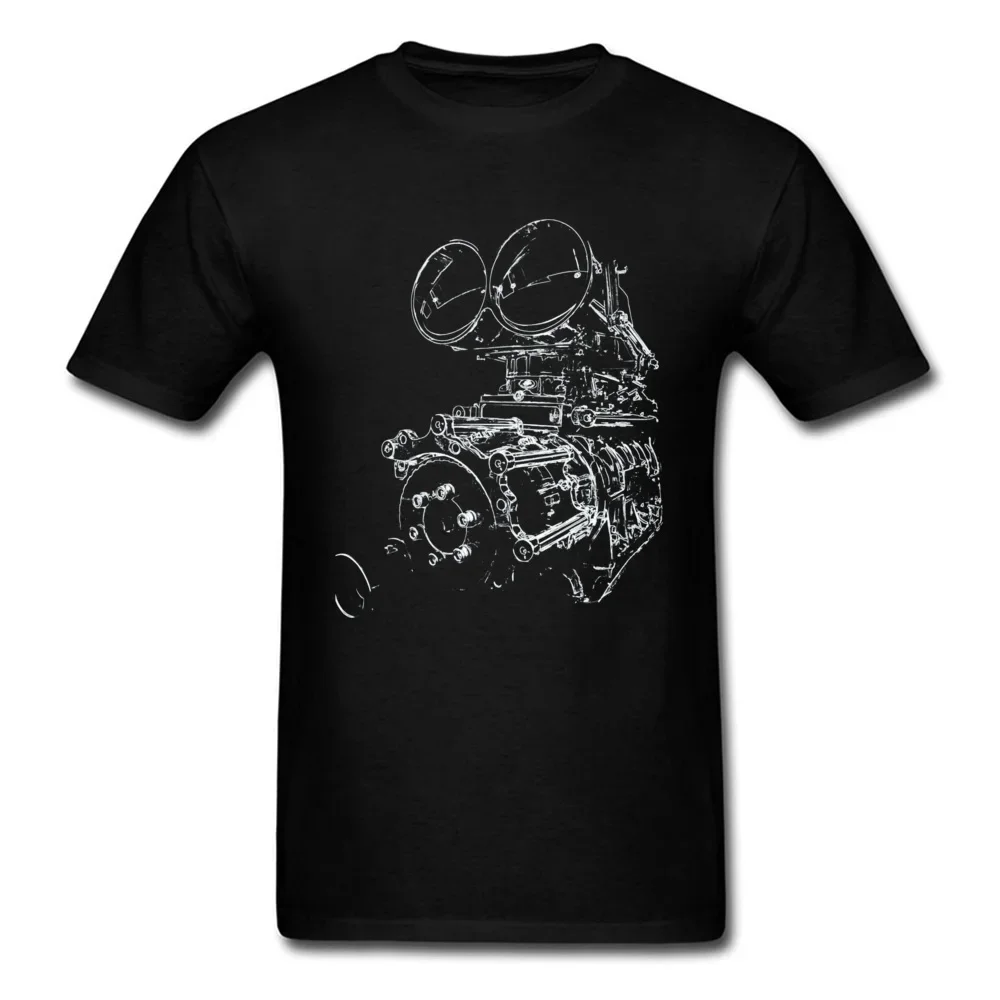 GTR Super Fashion 2024 Male Streetwear Black Cotton Tshirt Graphic Tops Tees Cool Men T Shirt Car Supercharged V8 Engine T-shirt