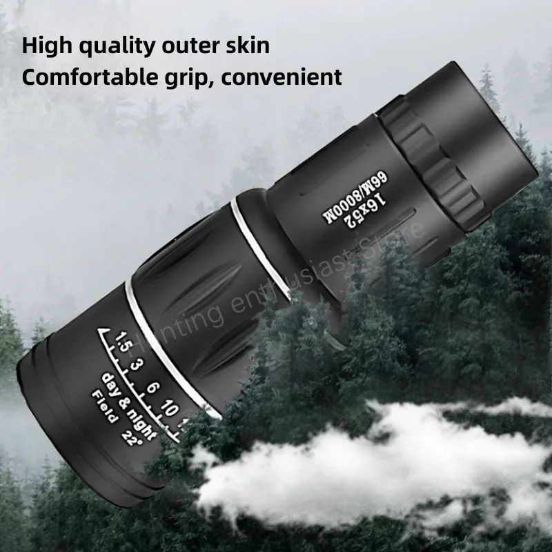 

Профессиональный монокулярный телескоп 16x52 с зумом, подходит для кемпинга на природе и наблюдения за птицами