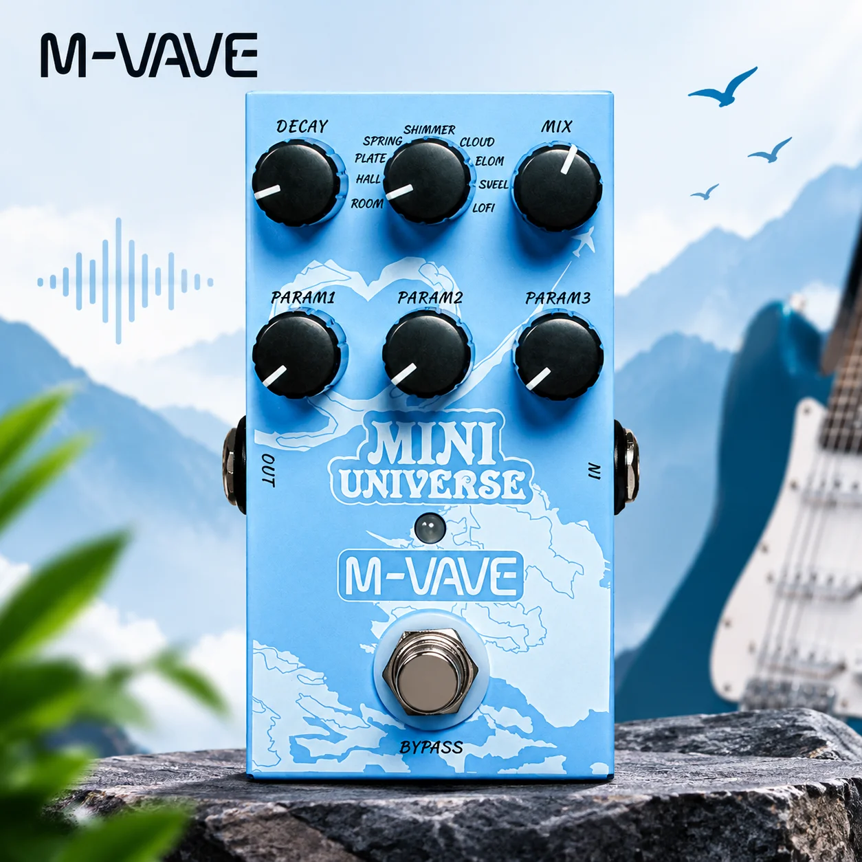 M Vave Mini Universe Guitar Effect Pedal Digital Modeling Reverb Effect Processor Mini Portable For Guitar Players