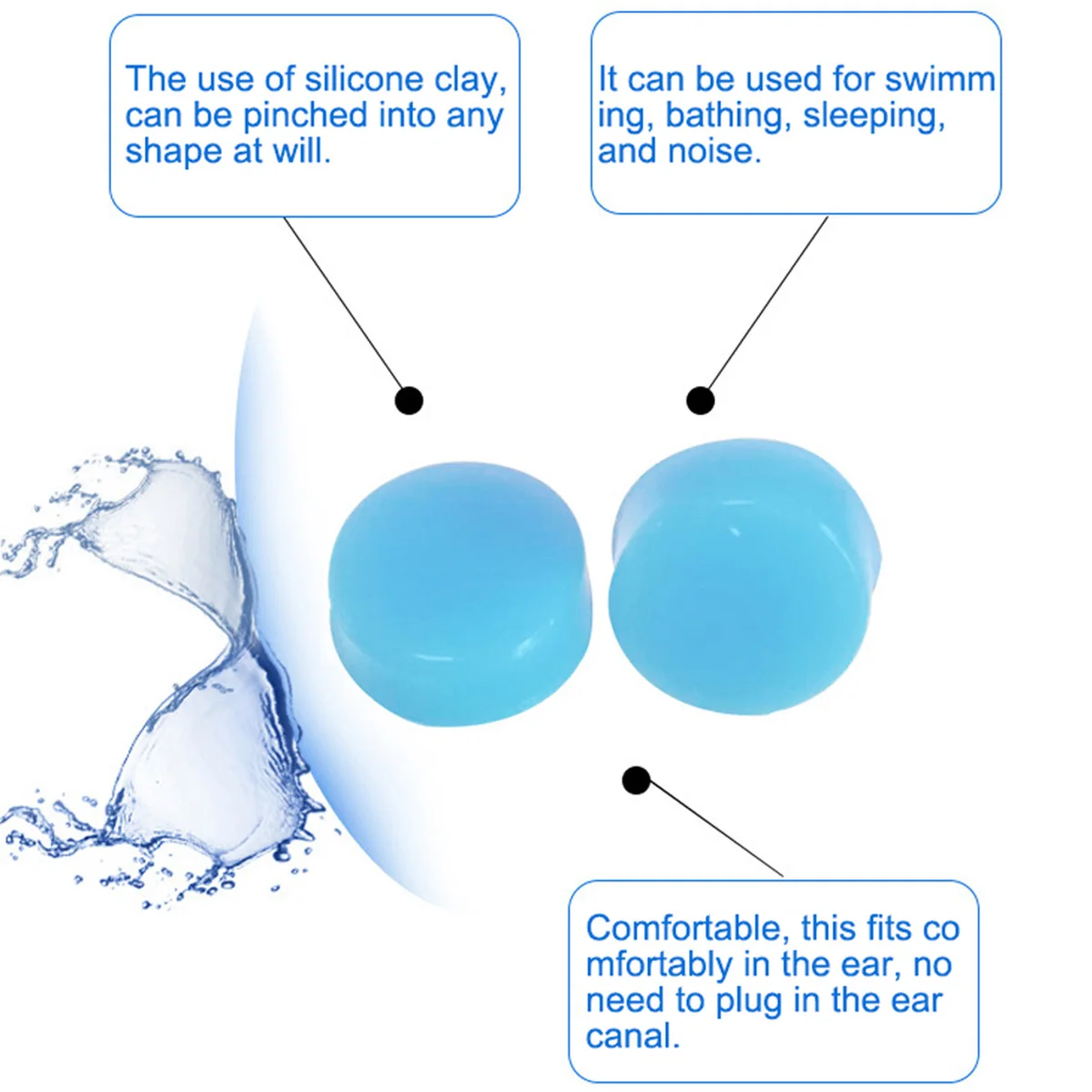 30pcs Reusable Silicone Ear Plugs Noise Reduction Flexible Earplug for Sleeping Swimming Traveling Comfortable Fit Adult Earplug image 3
