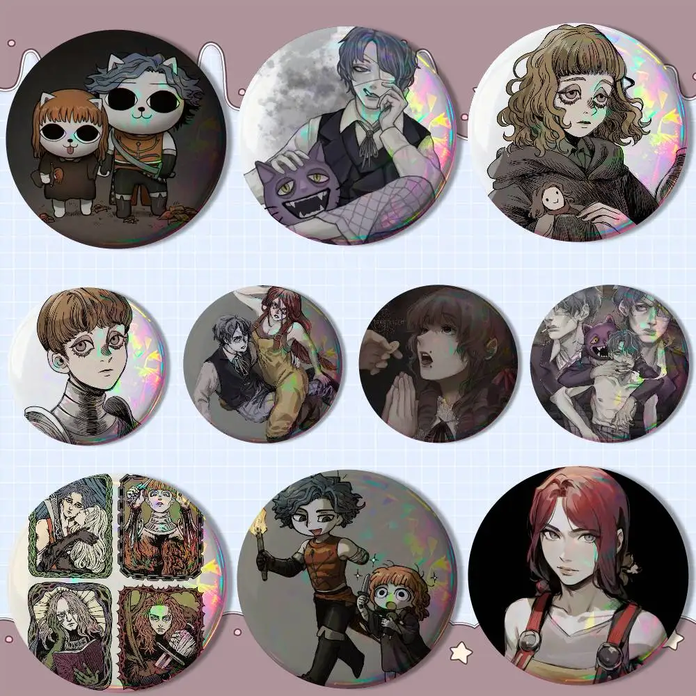 

HOT F-Fear and Hunger GAME Badge on Backpack Clothes decoration Tinplate Round Brooch Funny Custom Gifts for Friend