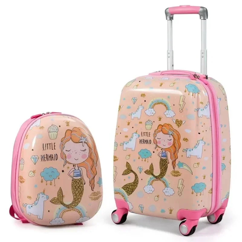 

2PC Luggage Set Rolling Suitcase & Backpack-Pink