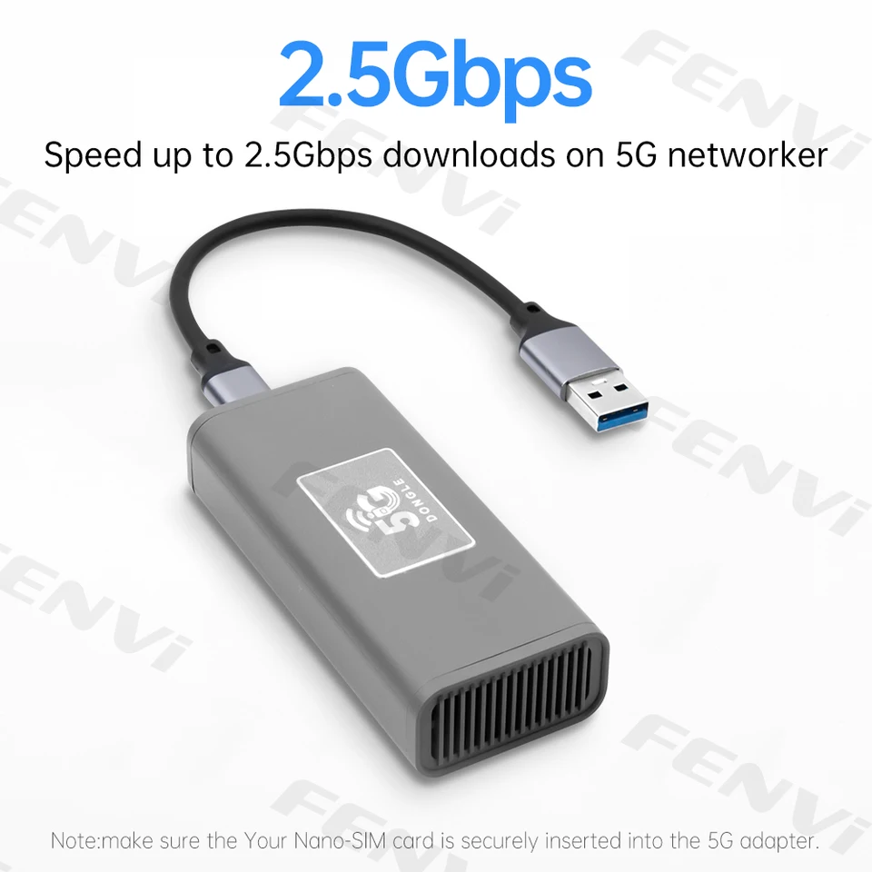 5G USB Dongle Travel Internet 2.5Gbps Mini Router LTE Module USB3