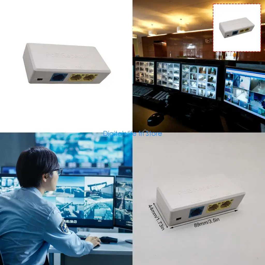 E06D Energy Efficient 100Mbps PoE Splitter From Heat Resistant Plastic Offering Dependable Operation In Business Networking