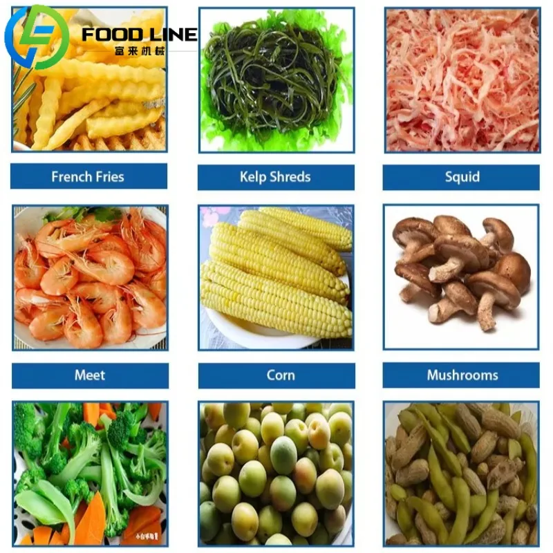 Stainless Steel Blanching Machine For Potato Chips Noodles Plantain Chips Almonds Mushroom Energy Efficient Heating System