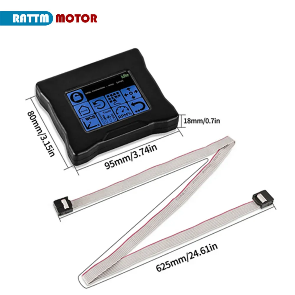 Imagem -04 - Touch Screen Grbl Cnc Offline Controller Esp 32bits Display Lcd Wi-fi para 3018 3020 4540 Laser Router Fresadora 28