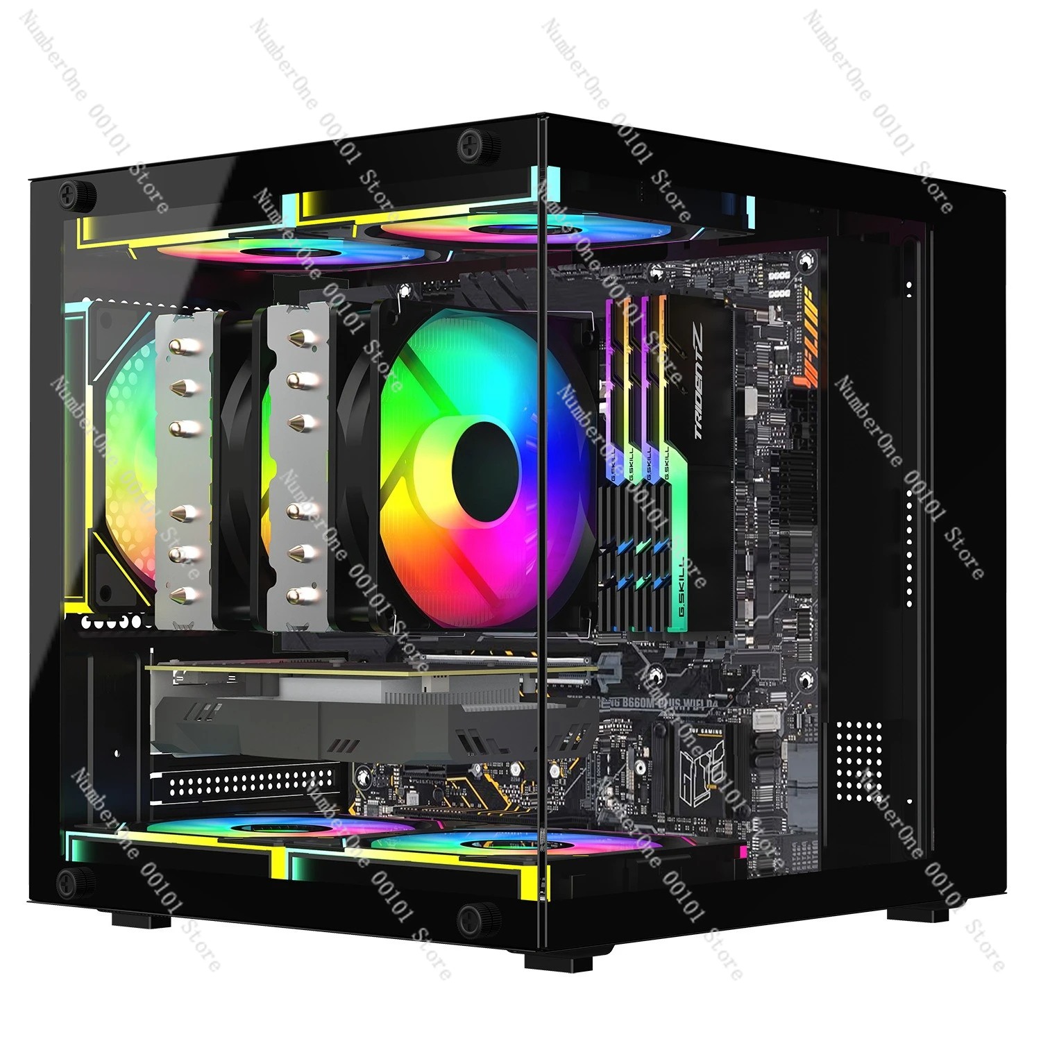 T15 sea view room computer case desktop matx main board mini small host case DIY shell itx
