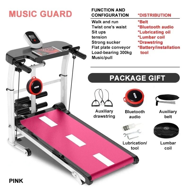 Multi-function Mini Foldable Treadmill, Silent Running Mechanical Treadmill, Fitness Equipment, Home Use, Hot Sale