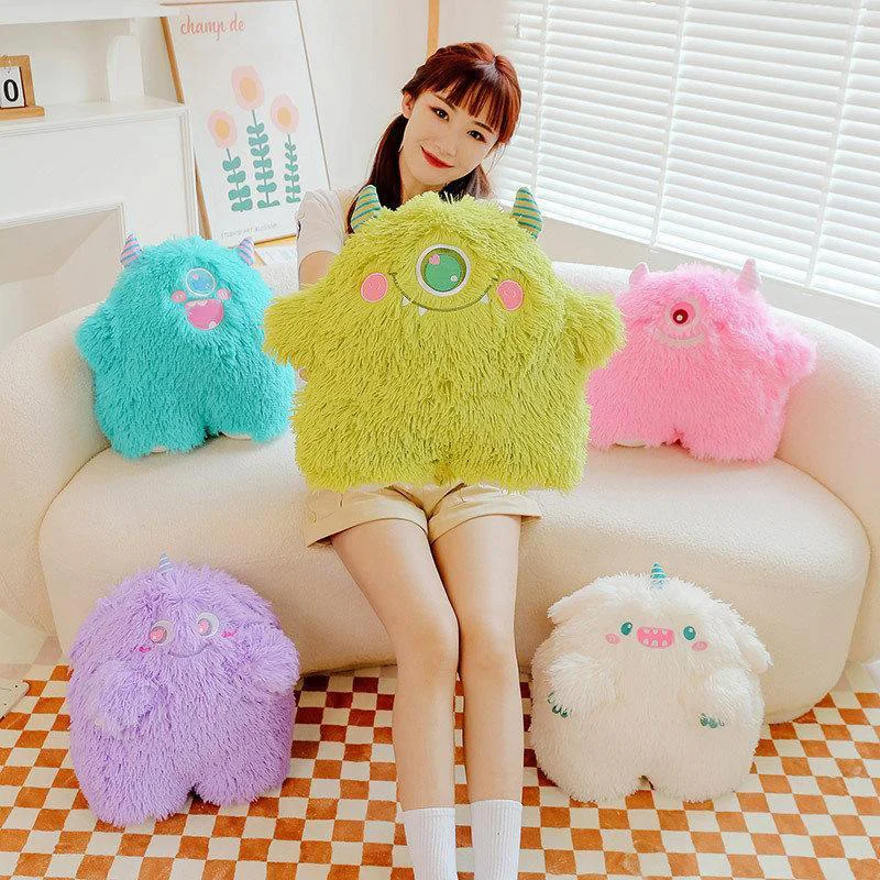

Cute Monster Pillow Plush Toy Doll Girl Sleeping on Bed Doll Office Napping