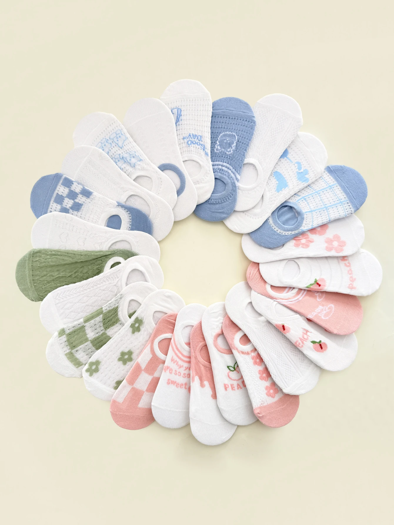 1/3/5/10/15/20 Pairs Random Fashion Casual Comfortable Invisible Socks