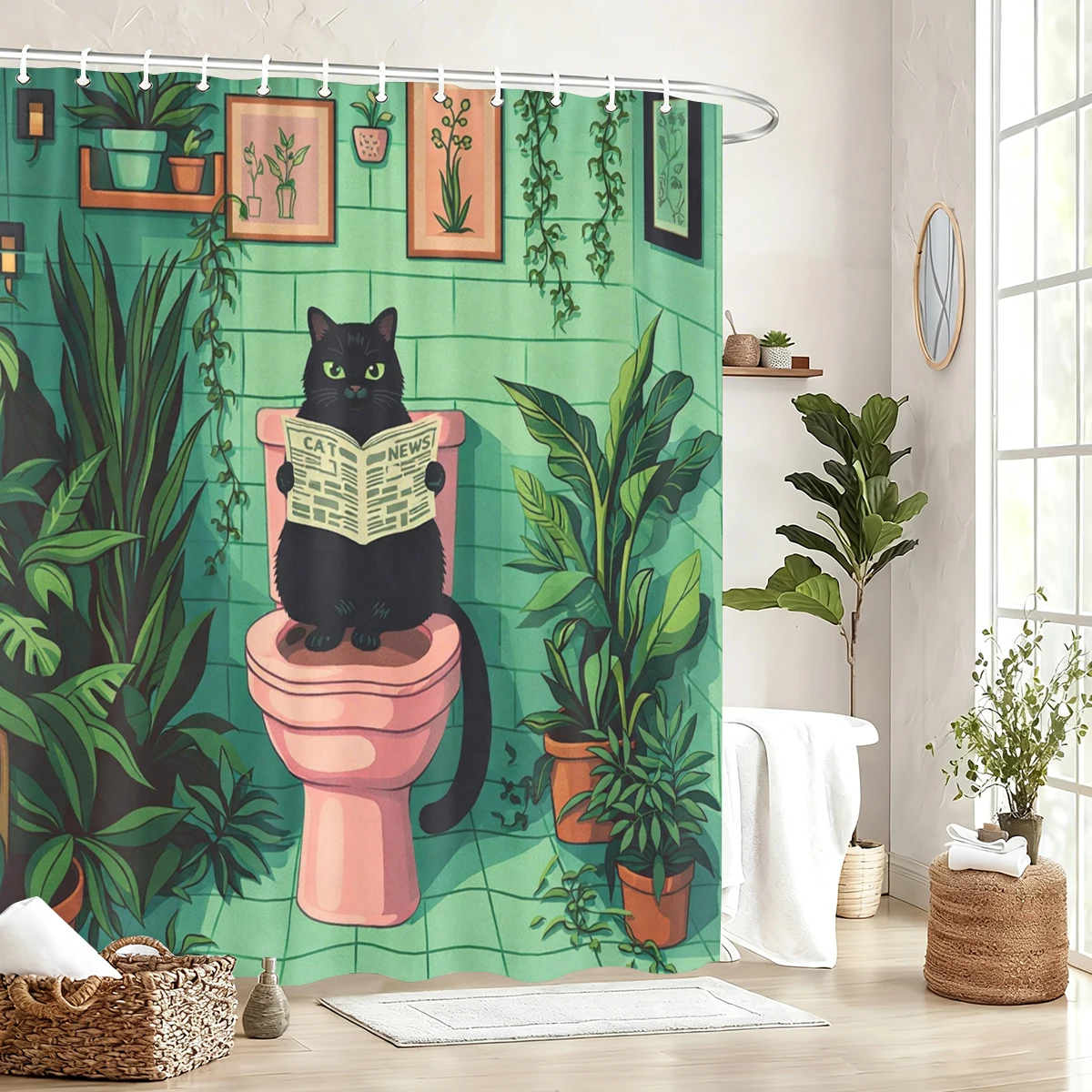 

Забавная полиэстеровая занавеска для душа с туалетной тематикой – причудливый принт для ванной комнаты, оригинальная занавеска для дома
