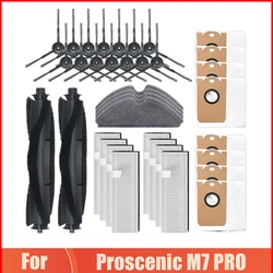 Proscenic M7 için PRO/Kyvol Cybovac S31 /Uoni V980 artı/Honiture Q6 süpürge ana/yan fırça HEPA filtre toz torbası parçaları