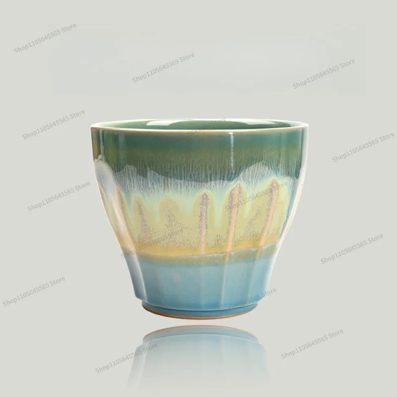 For Ceramic Coffee Cup 200ml Vintage Style Hand-held Water Cup