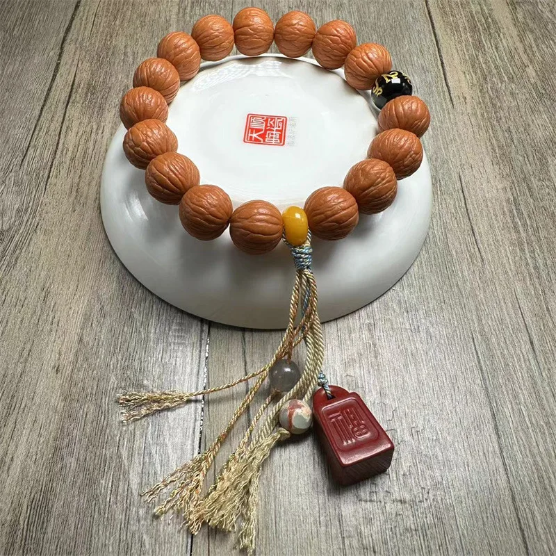 

Full Product Monkey Pumpkin Seed Buddha Beads Men And Women Single Circle Bracelet Finished Cinnab
