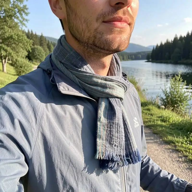 Bandana extra long polyester fleece for lake fishing mens outdoor neck wrap frigid winter male winter Bandana