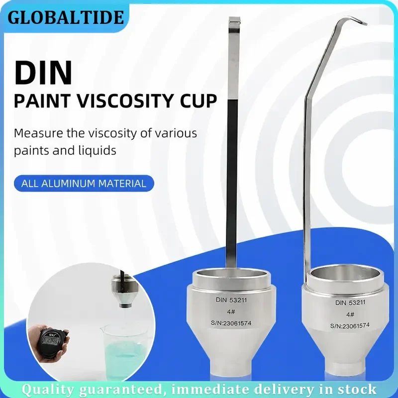 Portable DIN 4/6 Cup Viscosity Tester Paint Liquid Diffuse Flow Meter High Density Measurement Tool for Coating Ink