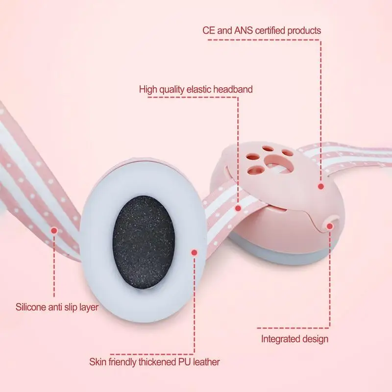 Infant Ear Sound Proof Muffs Noise Cancelling Soft Padded Design Baby Ear Protection Headphones With Elastic Headband supplies