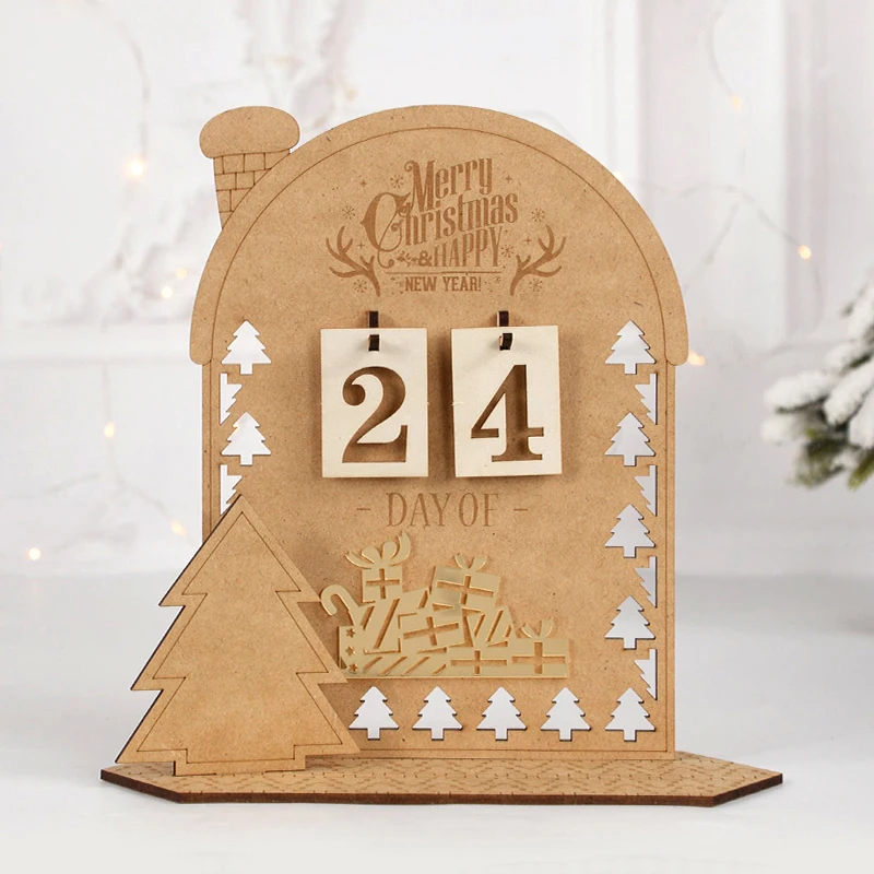 

Merry Christmas Advent Calendar Wooden Ornament Christmas Decorations For Home Xmas Navidad Decor New Year 2023