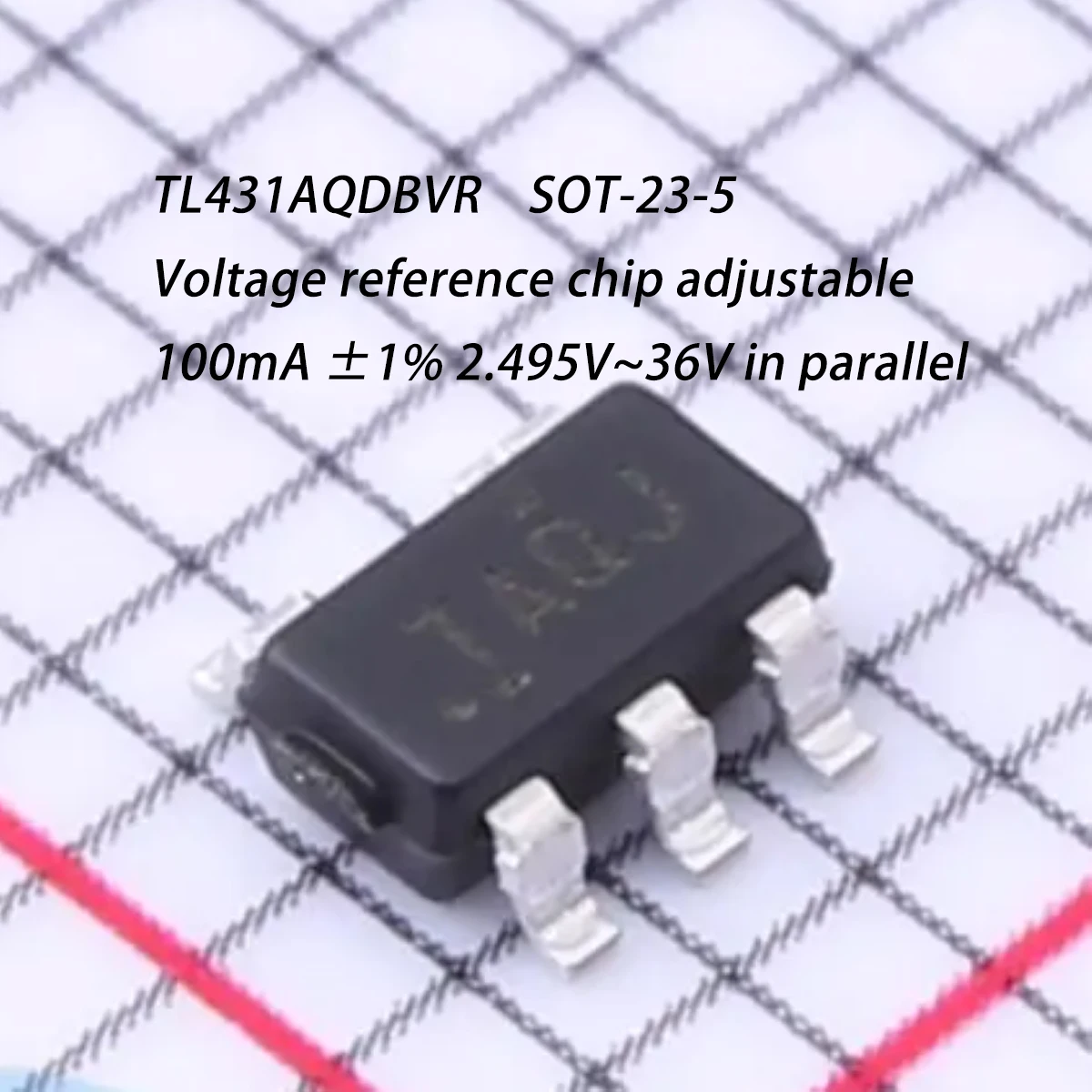 TL431AQDBVR Marking TAQG TAQJ TAQU SOT-23-5 NEW Original Parallel Voltage Reference Chip Adjustable 100mA ±1% 2.495V~36V IC ADJ