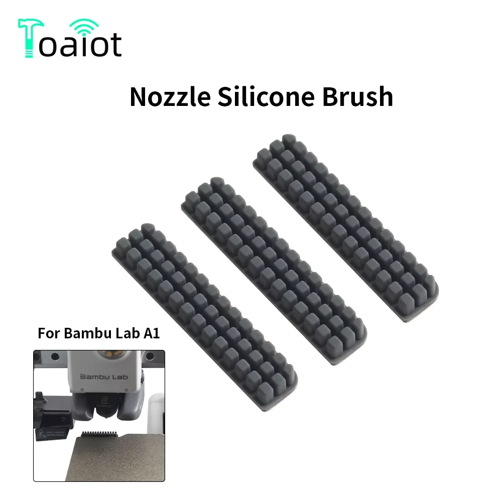 for Bambu Lab A1/A1 Mini Wiper Silicone Nozzle Brush Hotbed Mounted Scrubbers for Bambulab A1 Cleaning Tool 3D Printer Accessory